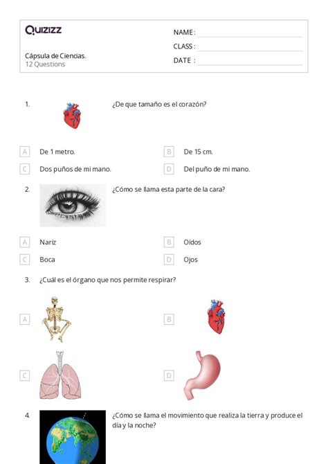 50 Ciencias De La Vida Hojas De Trabajo Para Grado 2 En Quizizz Gratis E Imprimible