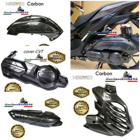 Jual Paket Cover Carbon Aerox New Carbon Cvt Hawa Radiator Knalpot