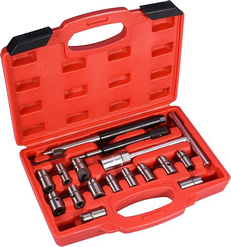 17pcs Diesel Injector Seat Cutter Set Universal Injector Re Face Reamer Tool Set