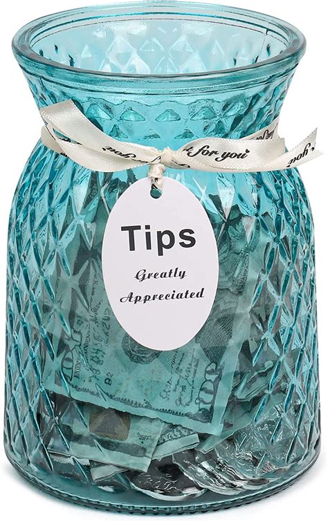 Glass Tip Jar For Bartenders Musicians And Restaurants