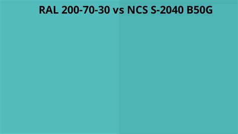 Ral 200 70 30 Vs Ncs S 2040 B50g Ral Colour Chart Uk