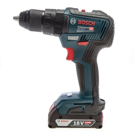 Bosch Gsb 18v 55 Professional Combi Drillsett 2 X 2ah Batterier