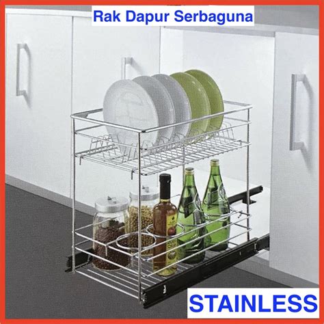 Jual Rak Tarik Dapur STAINLESS Vitco XC 29021 Piring Bumbu Kitchen