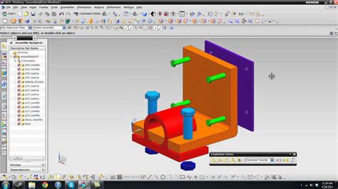 Tutorial Nx Unigraphics Assembly Explosions Youtube