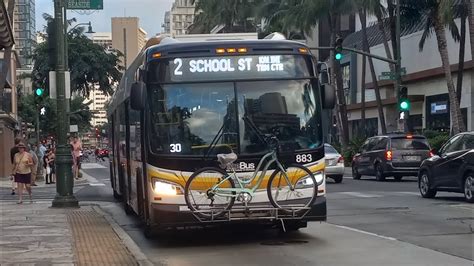 Thebus Honolulu Hi Route 2 School St Kalihi Tc Bus 883 2019 New