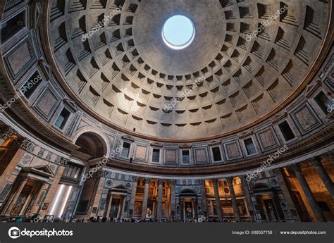 Rome Italy November 2023 Interior View Magnificent Ancient Roman Temple ...