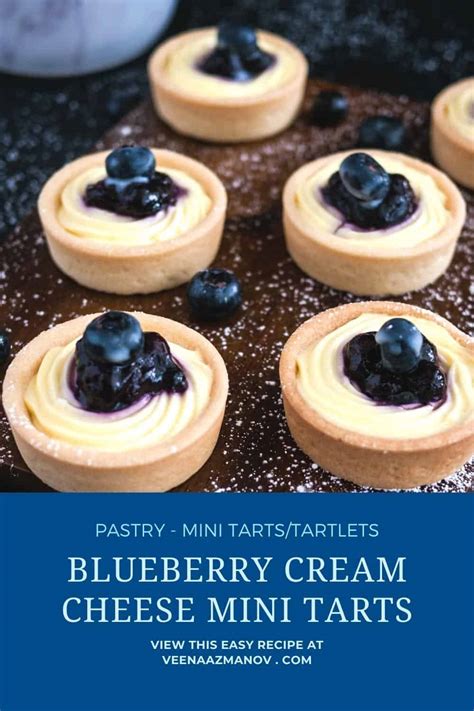 Blueberry Cream Cheese Tartlets Cream Cheese Tarts Veena Azmanov Kitchen