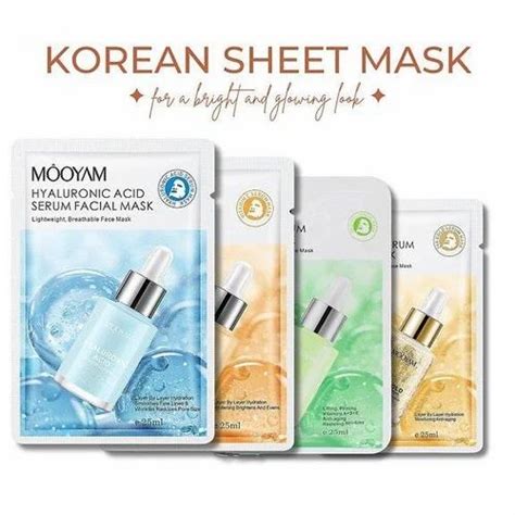 Korean Face Sheet Mask For Hydrating Radiance Boosting Serum Sheet