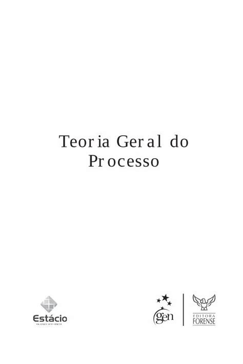 PDF Caderno De Exerc Cios Teoria Geral Do Processo DOKUMEN TIPS