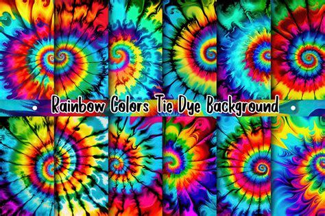 Rainbow Colors Tie Dye Background Graphic By Aspect Studio Creative