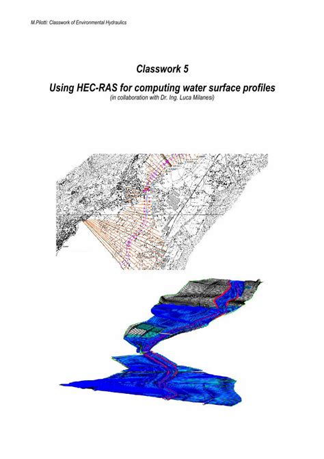 Pdf Classwork Using Hec Ras For Computing Water Surface