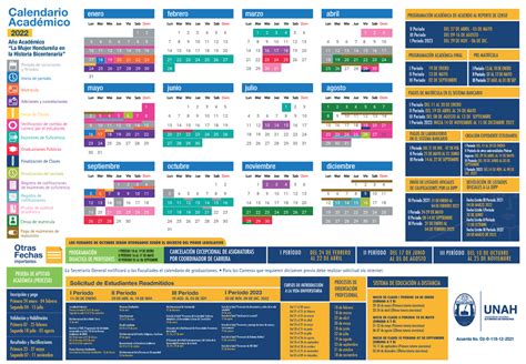 Calendario Academico 2022 General Calendario AcadÈmico Año Académico “la Mujer Hondureña En La