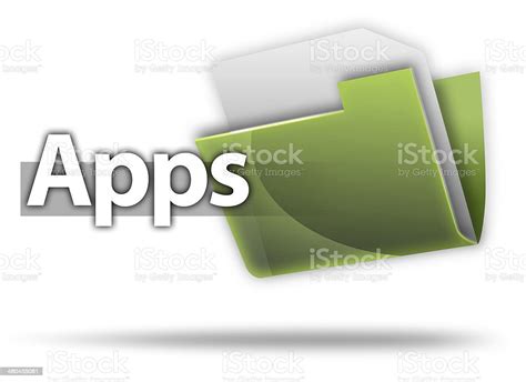 3d Style Folder Icon Apps Stock Illustration Download Image Now