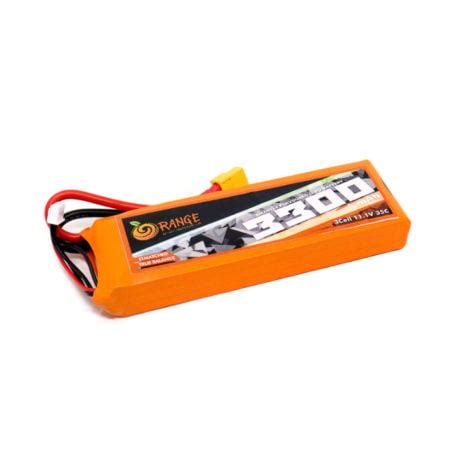 Orange 11 1V 3300mAh 35C 3S Lithium Polymer Battery Pack Aryabot In