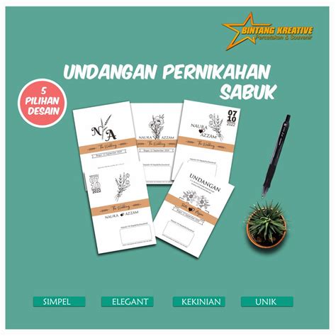 Jual Undangan Pernikahan Simpel Unik Elegant Kekinian Shopee Indonesia