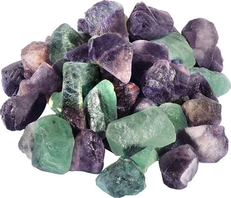 Mookaitedecor 1 Lb Bulk Natural Fluorite Raw Crystals Rough Fluorite 1