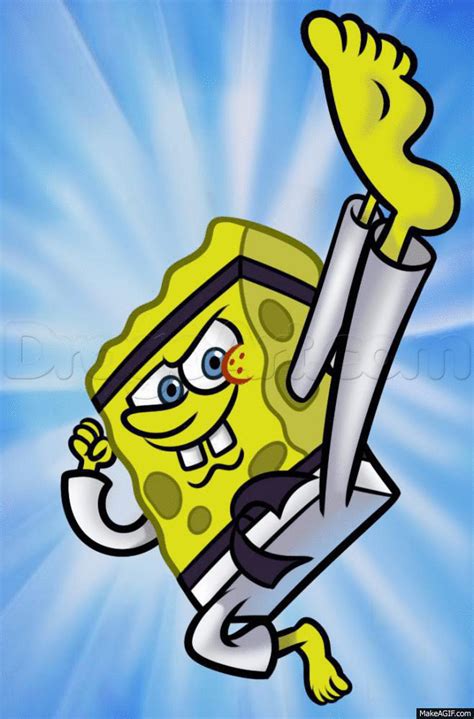 SpongeBob Karate on Make a GIF