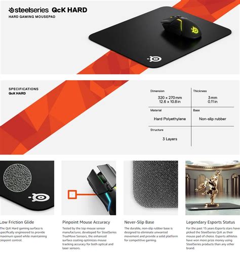 SteelSeries QcK Hard Gaming Mouse Pad Medium Pakistan