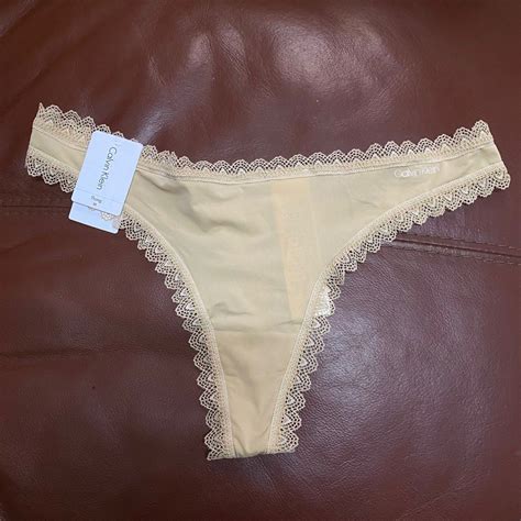 Bnwt Calvin Klein Nude Underwear Thongs Size M On Carousell