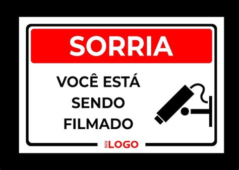 Você Está Sendo Filmado Sinal Vetor Premium