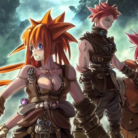 Krea Steam Punk Chrono Trigger Detailed Anime Characters Starring Crono Marle And Ayla