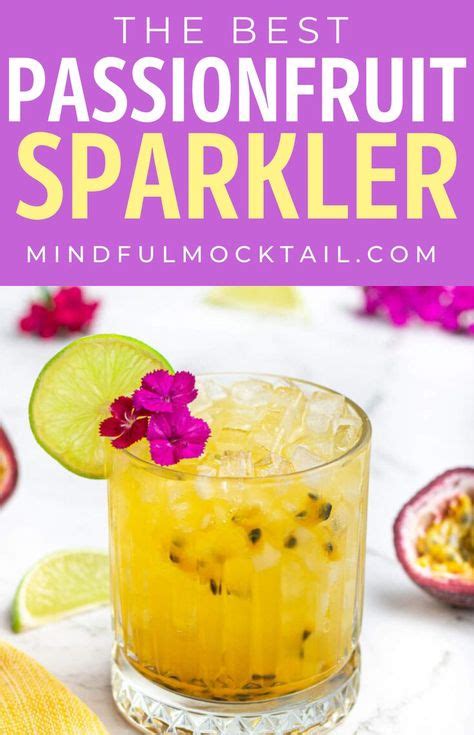 Easy Passionfruit Sparkler Mocktails