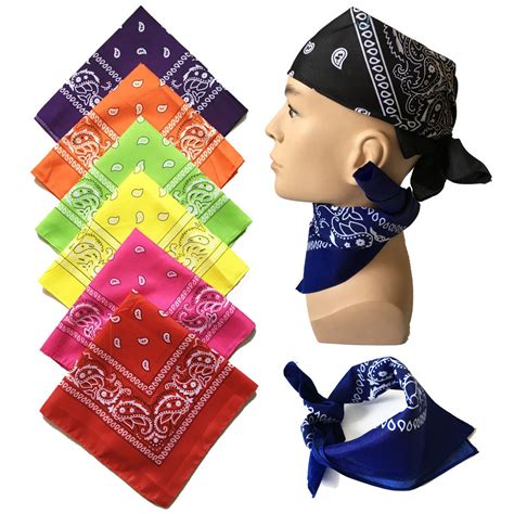 Dhl Paisley Cowboy Bandanas Hip Hop Polyester Cotton Handkerchief