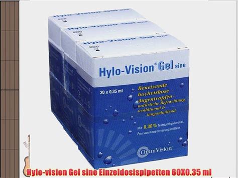 Hylo Vision Gel Sine Einzeldosispipetten 60X0 35 Ml Video Dailymotion