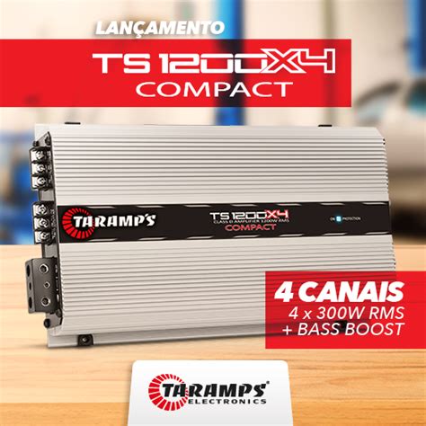 Módulo Amplificador Taramps TS 1200x4 Compact 4 Canais