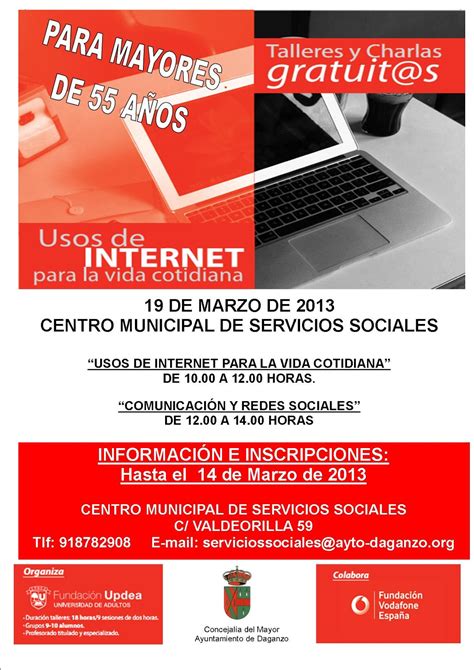 Servicios Sociales De Daganzo Talleres Y Charlas Gratuitas Para