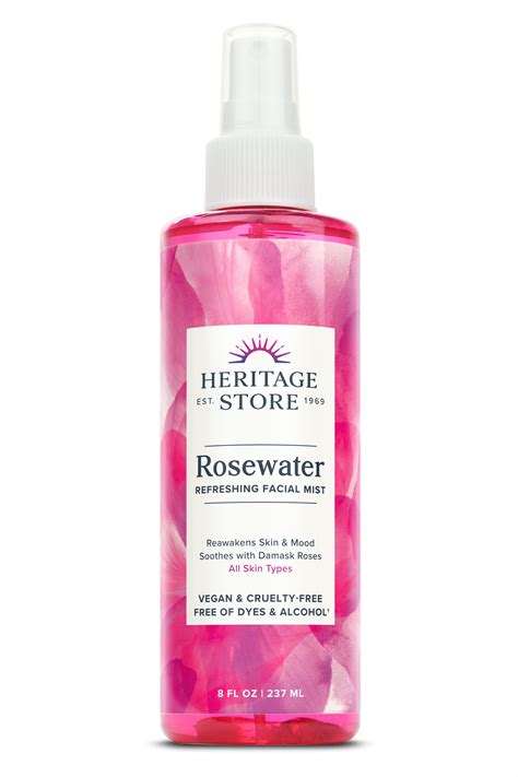 Rosewater Refreshing Facial Mist Hydrating Mist For Skin And Hair 8 Fl