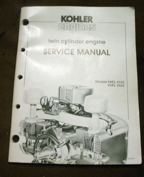 Kohler K482 K532 K662 Twin Small Engine Lawn And Garden Mower Tractor Repair Book For Sale Online