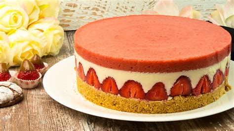 Cheesecake Tarte Aux Fraises Aux Fraises Sans Cuisson Savoureux Tv