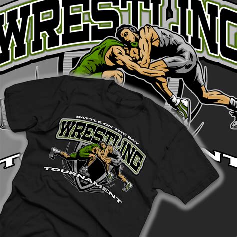 Wrestling Tournament Design Downloadable T Shirt Design Tempate