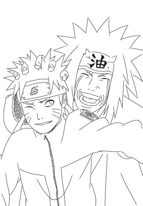 Jiraiya and Naruto_LINEART by Reruns on DeviantArt