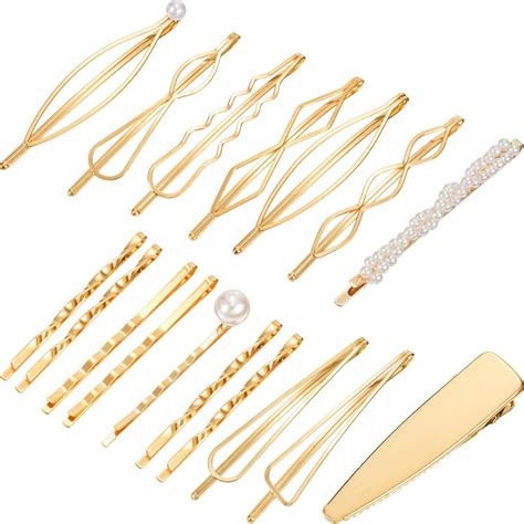 Amazon Yaomiao 17 Pieces Gold Hair Pins Set Geometric Hair Clips