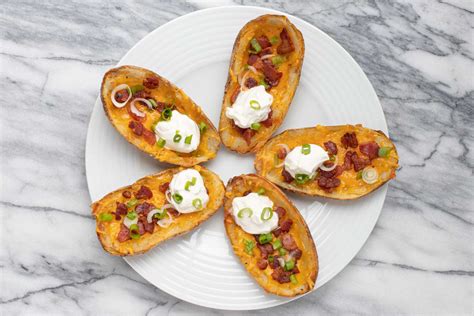 Loaded Potato Skins With Cheese and Bacon Recipe