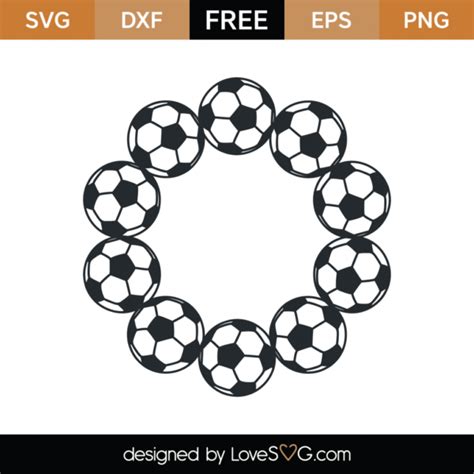 Free Soccer Monogram Frame Svg Cut File Lovesvg