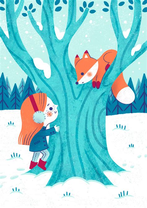 Snowy Hide And Seek Behance Behance