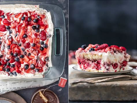 Tiramisú de arándanos frambuesas y fresas postre de bayas triples