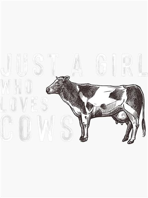 Just A Girl Who Loves Cows Funny Farm Girl Vintage Cow Lover T