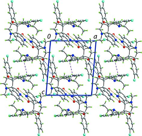 A View Of The Supramolecular Layer In The Ac Plane In The Crystal