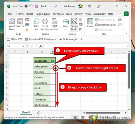 How To Insert A Checkbox In Excel Winbuzzer