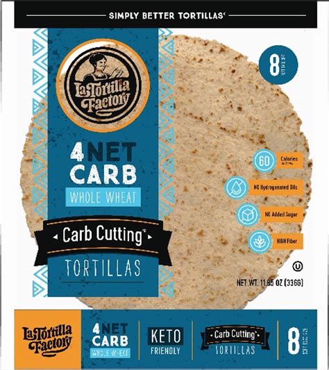 Carb Cutting Net Carb Whole Wheat Tortillas La Tortilla Factory