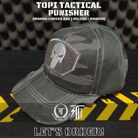 Jual Topi Coak Tactical Punisher Loreng Abu Shopee Indonesia