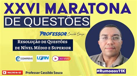 Prof Cassildo Souza Xxvi Maratona De Quest Es Comperve M Dio