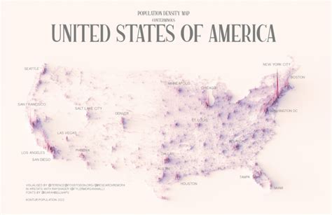 Densidad De Población De Los Estados Unidos Contiguos 2023 Mapas