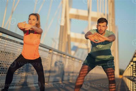 Friends exercising together 23256770 Stock Photo at Vecteezy