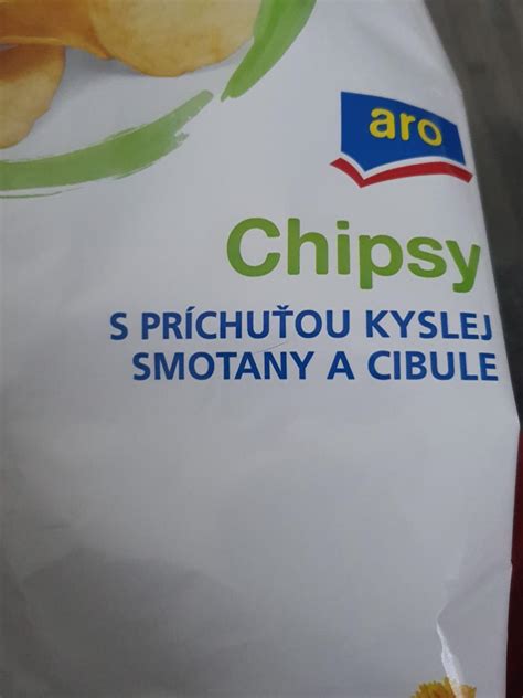 aro chipsy s príchuťou kyslej smotany a cibule kalórie kJ a nutričné