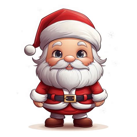 Premium Photo Cute Cartoon Santa Claus Isolated On White Background